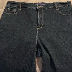 NYDJ Blue Straight Leg Jeans with Classic Style